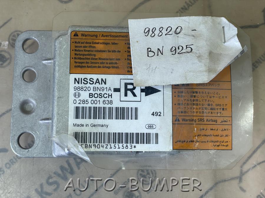 Nissan Almera N16 Блок управления Air Bag 98820BN91A, 0285001638